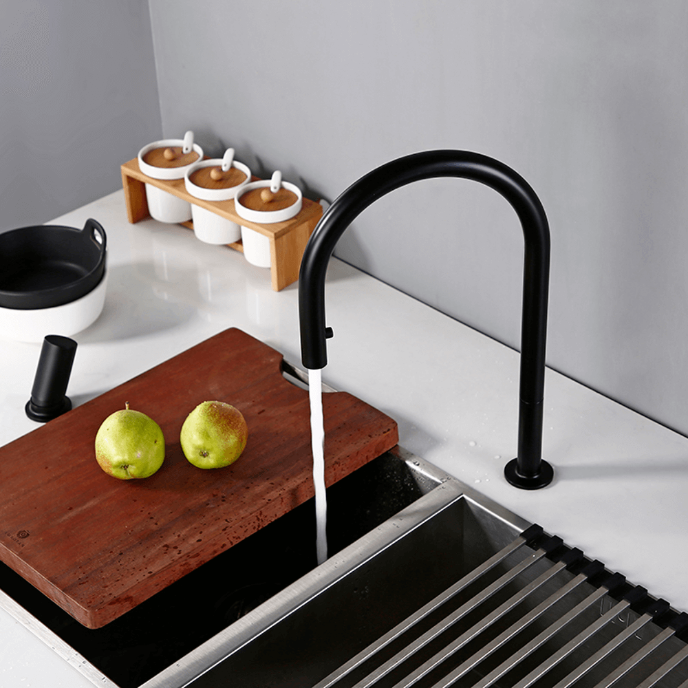 Calé 2-Hole Kitchen Faucet With Pull Out Spout