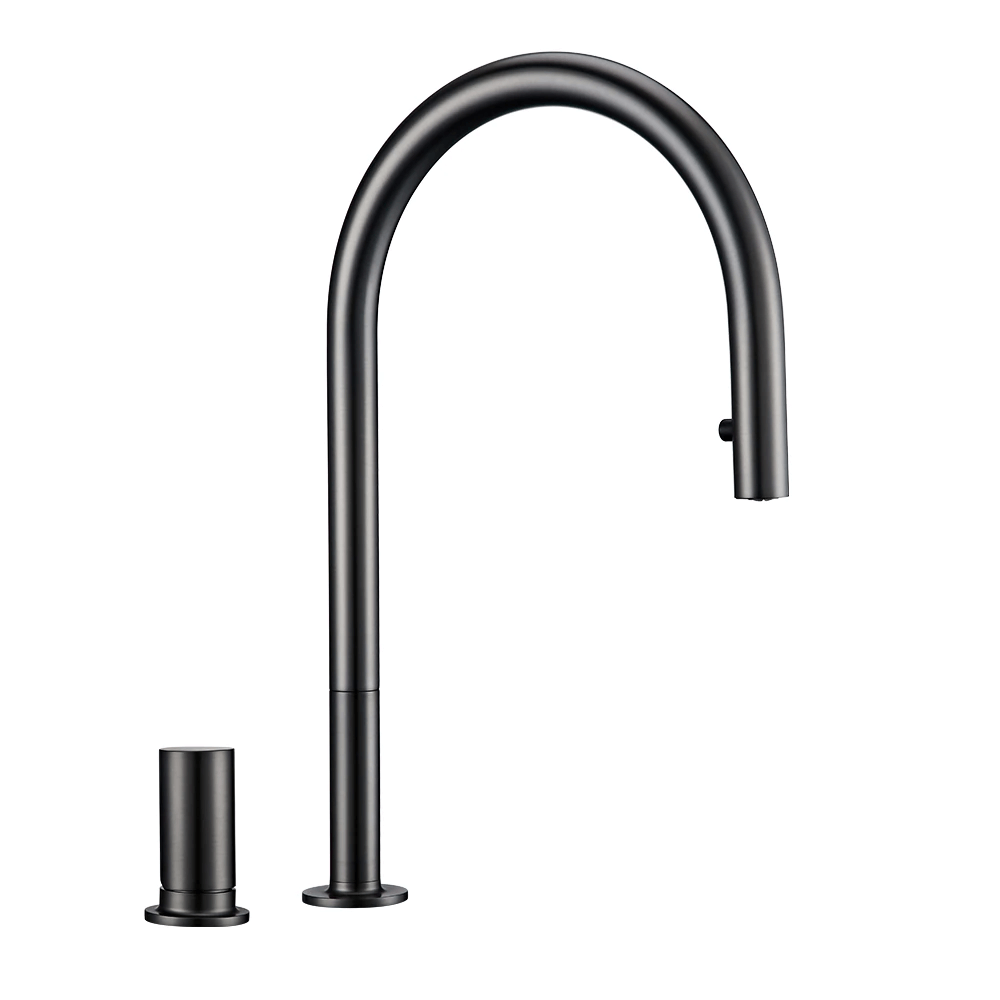 Calé 2-Hole Kitchen Faucet With Pull Out Spout