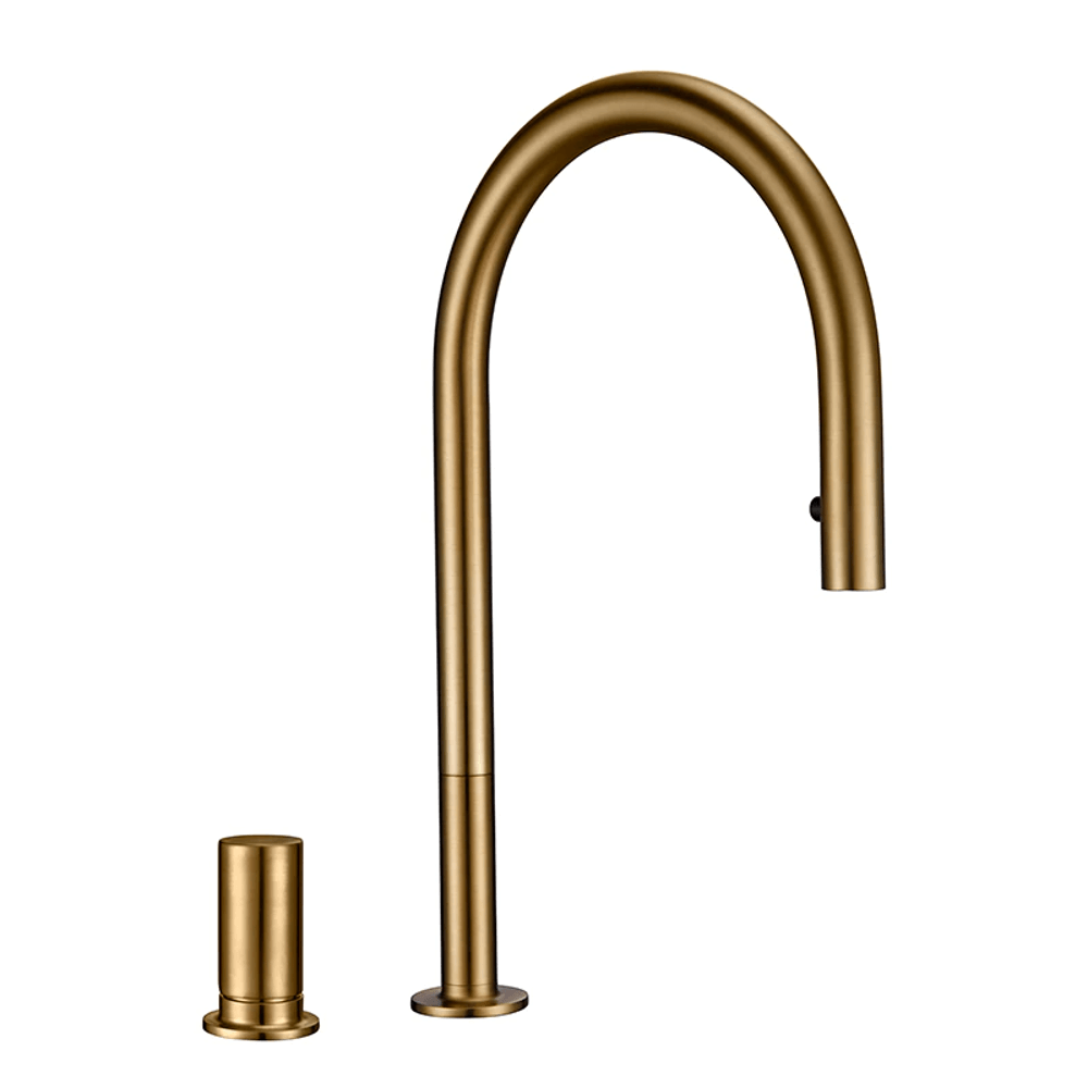 Calé 2-Hole Kitchen Faucet With Pull Out Spout