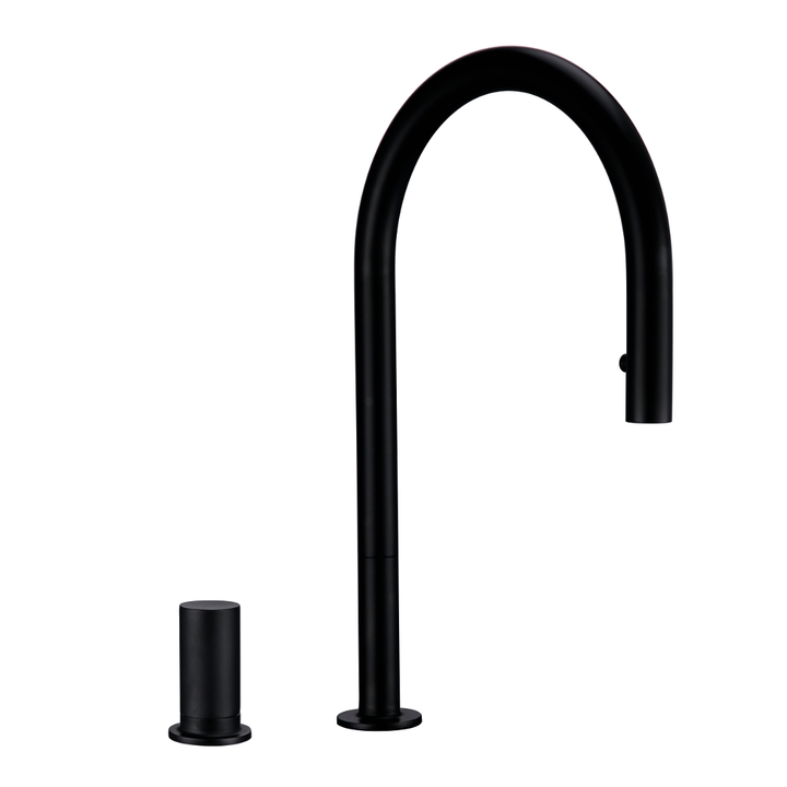 Calé 2-Hole Kitchen Faucet With Pull Out Spout