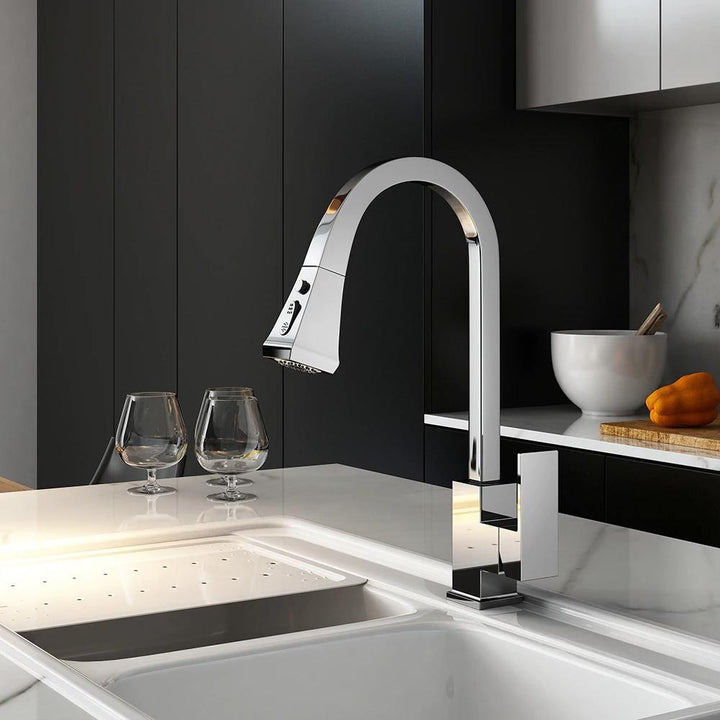 Besas Dual Function Pull Down Spout Kitchen Faucet