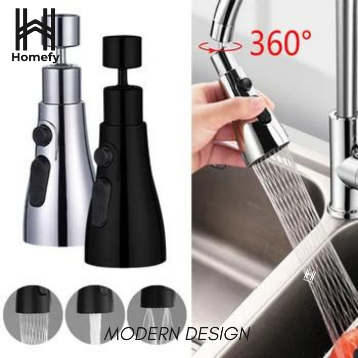 360° Rotatable -3 Function Kitchen Faucet Spray Head