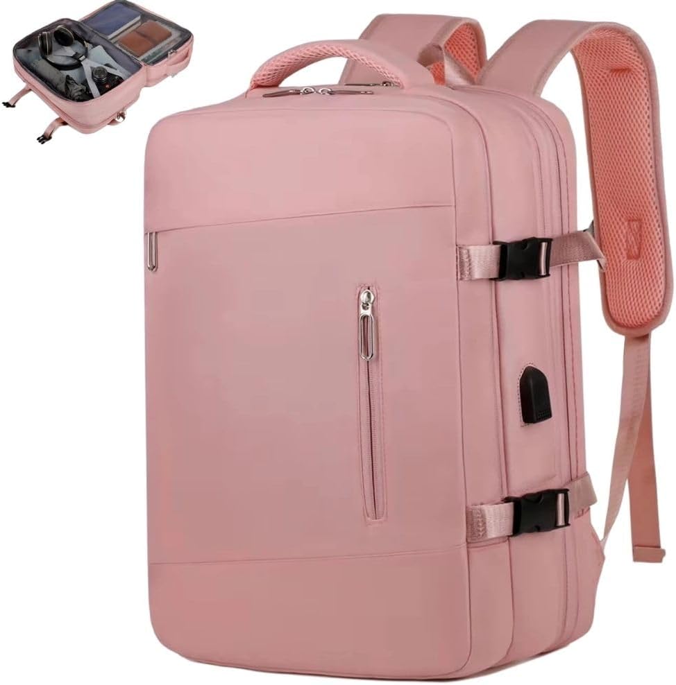 Homefy™ 35L TSA-Friendly Travel Backpack | Waterproof 17.3" Laptop Bag with USB Charging Port