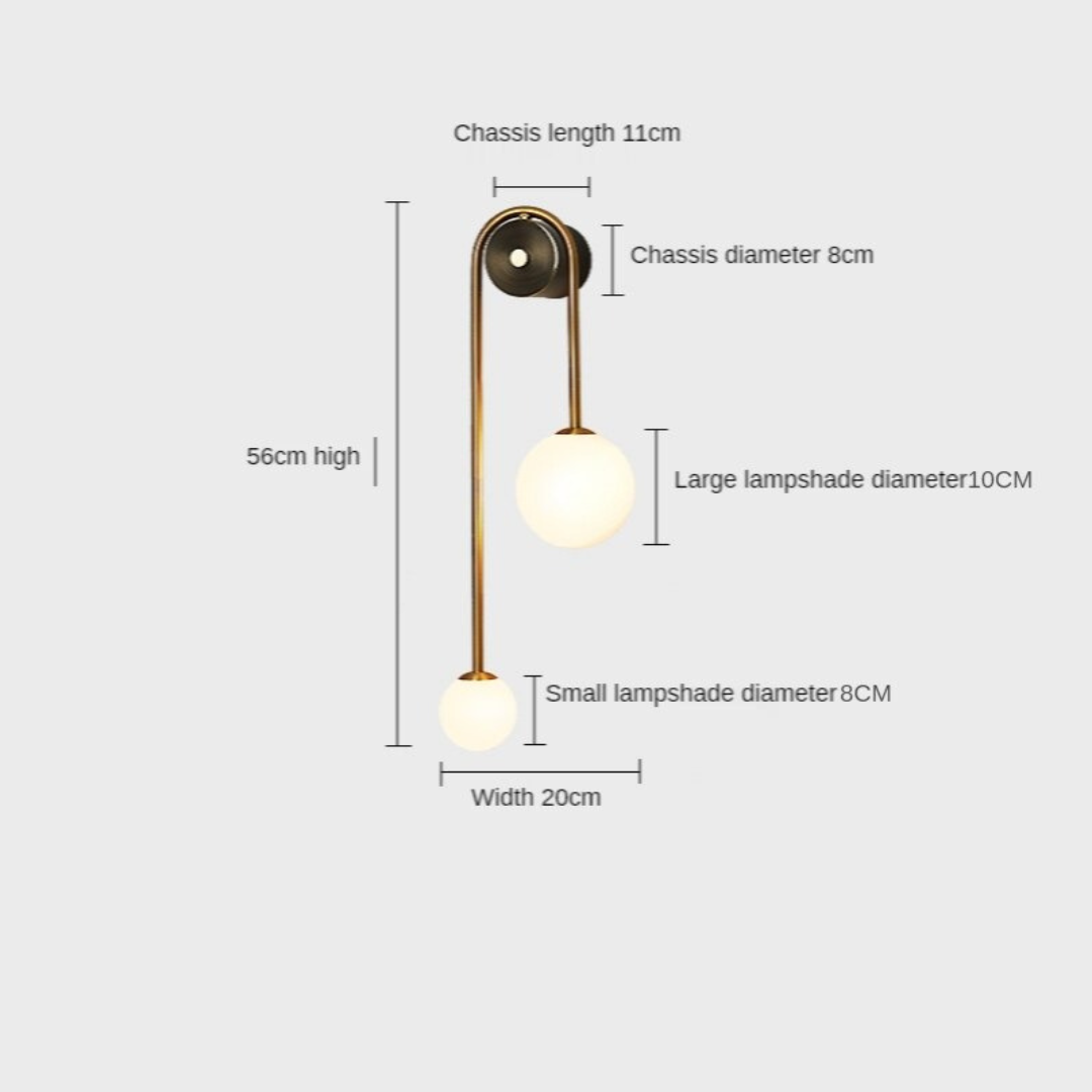 Amalia - Modern Nordic Gold Wall Sconces