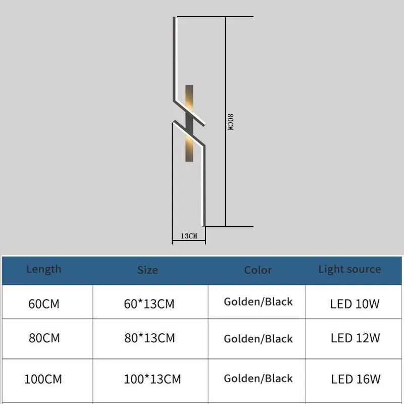 LED WALL SCONCE STRIP LIGHT MINIMALIST DESIGN