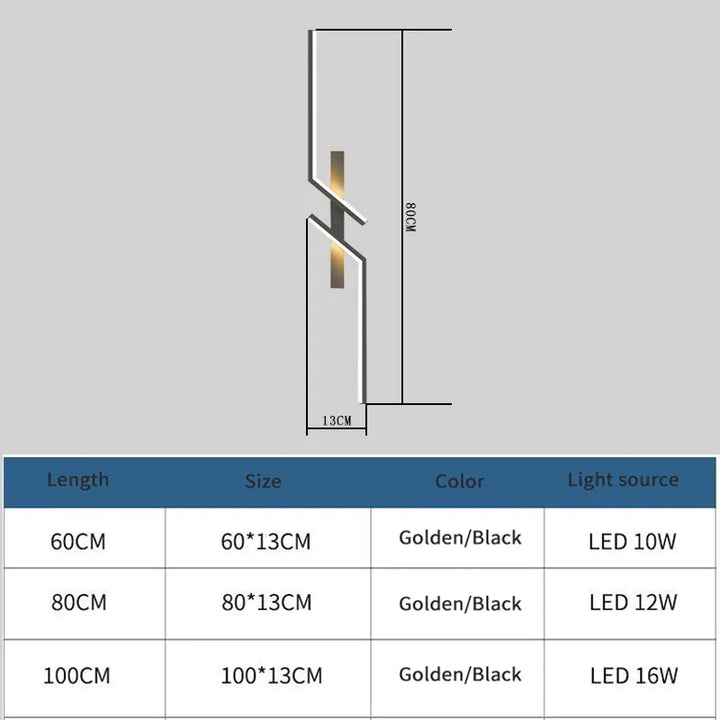 LED WALL SCONCE STRIP LIGHT MINIMALIST DESIGN