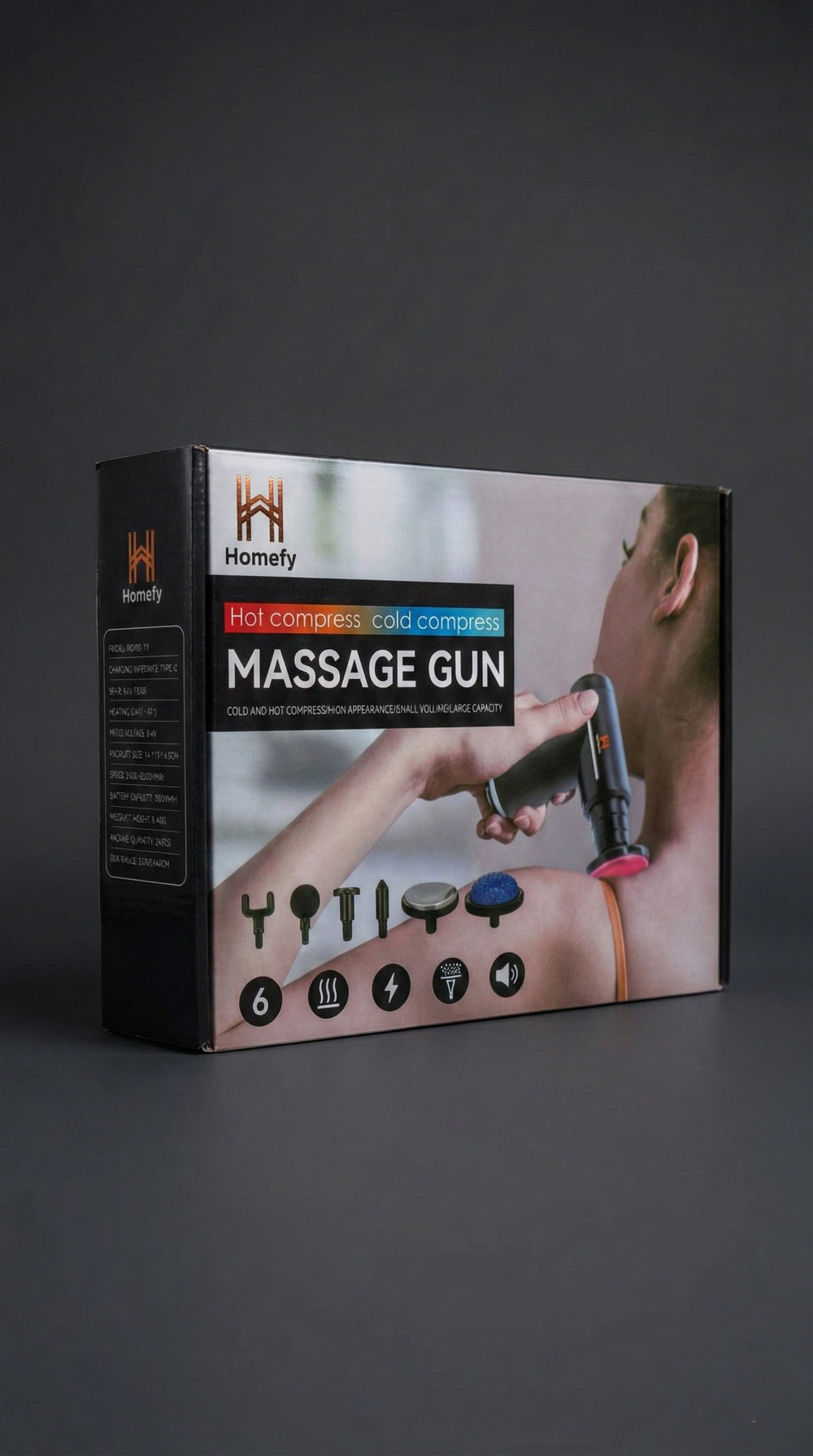 Homefy Deep Tissue Massage Gun with Heat & Cold – Percussion Muscle Massager for Recovery HOMEFY®