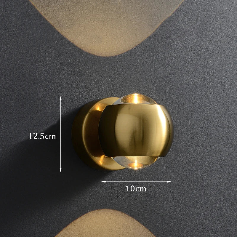 Jorid - Modern Brass LED Wall Lamp Foyer