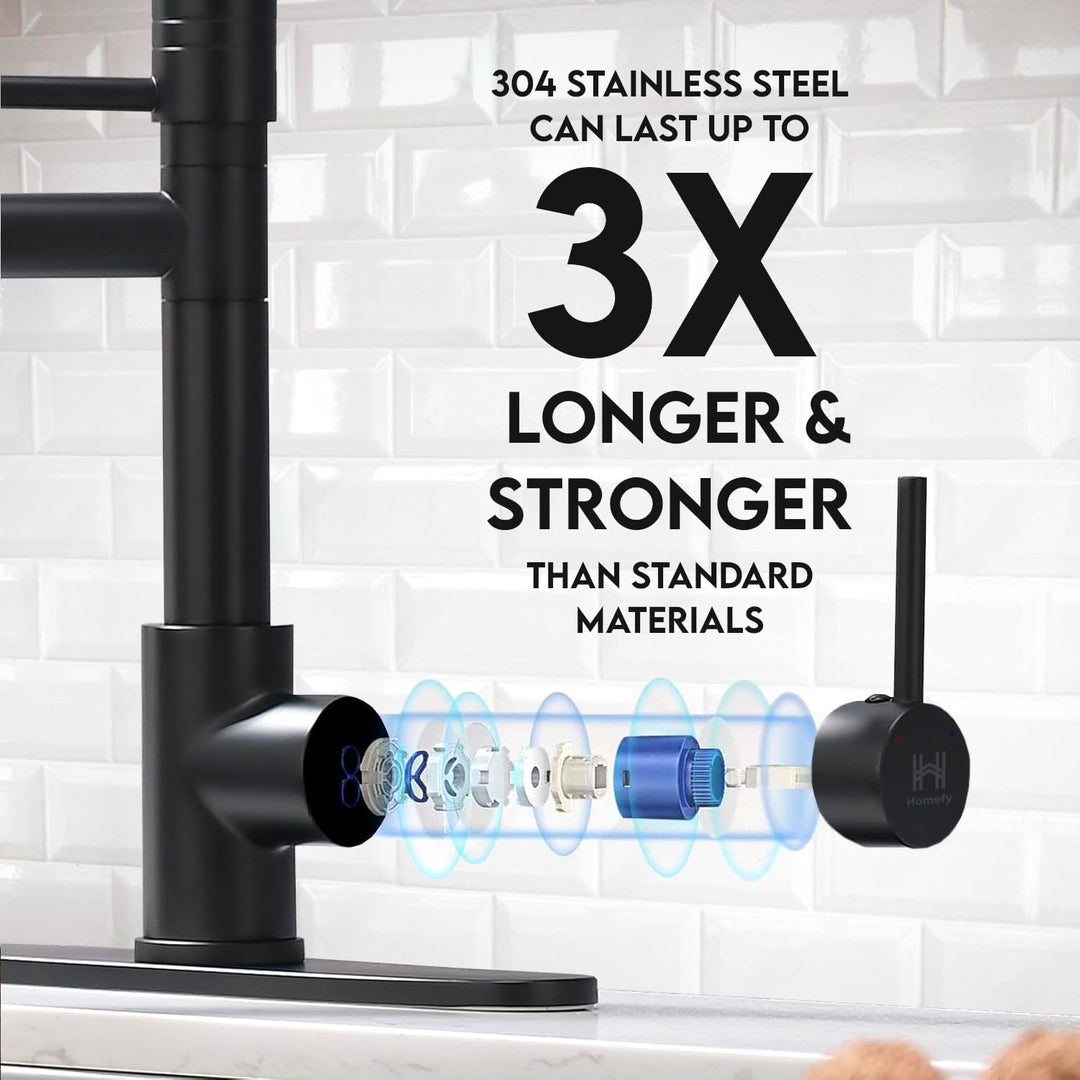 Kitchen Faucet with Sprayer Matte Black