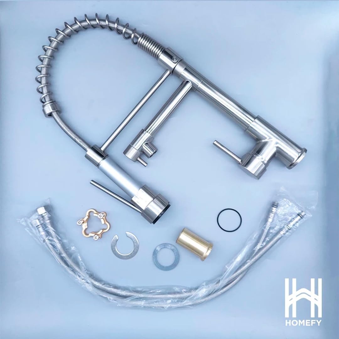 Kitchen Faucet with Sprayer Brushed Nickel