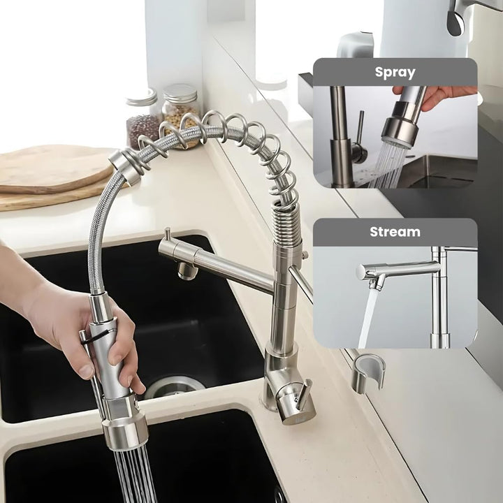 Kitchen Faucet with Sprayer Brushed Nickel
